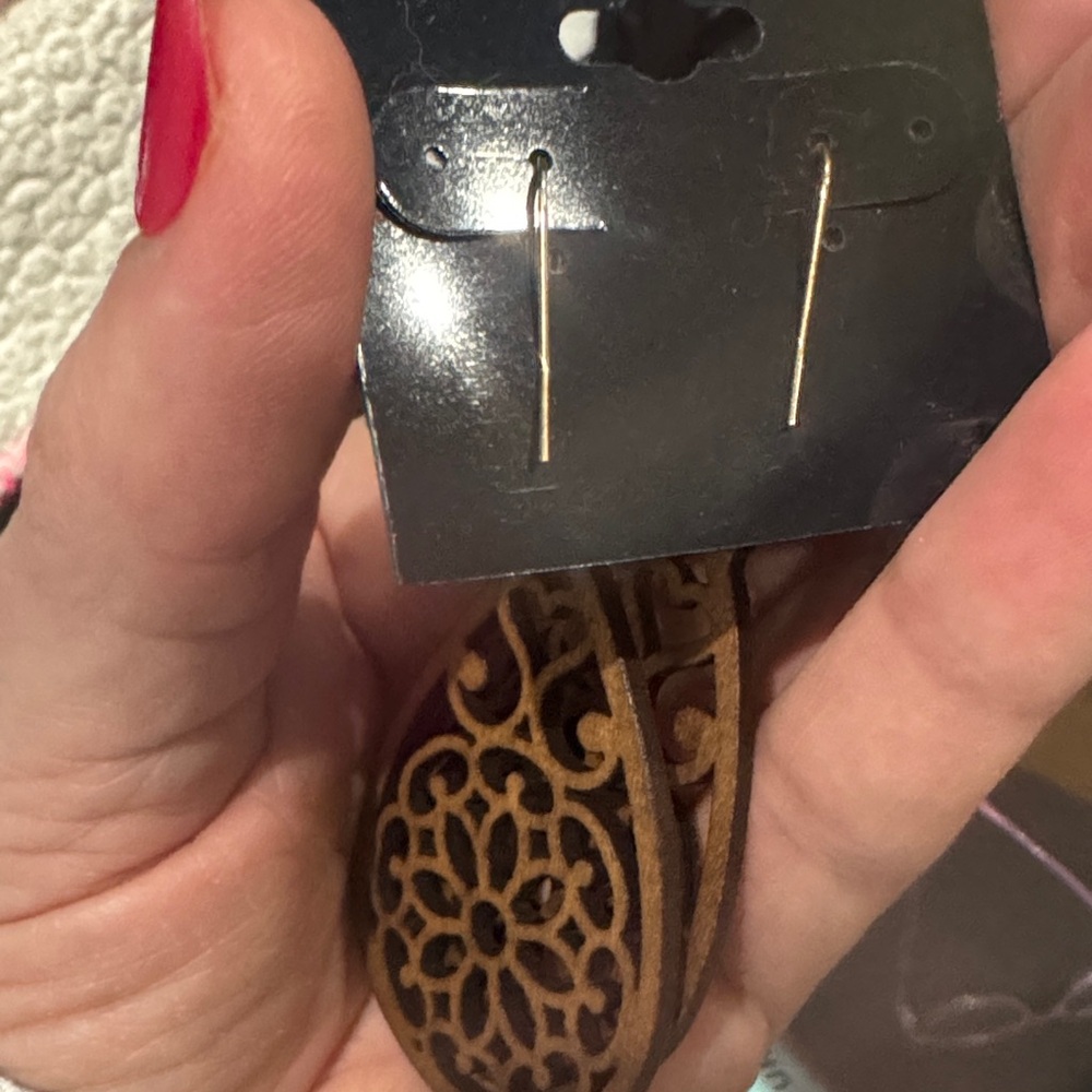 Source Unknown Elegant Brown Earrings - image 4